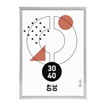 Cadre photo Marco clip argent 30 x 40 cm PVC - OSTARIA