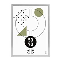 Cadre photo Marco clip argent 50 x 70 cm PVC - OSTARIA