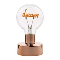 Décoration lumineuse Dream dorée à piles Ø8 x H15 cm - OSTARIA