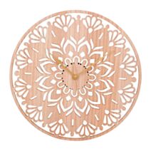 Horloge Rosa 50 cm bois naturel - OSTARIA