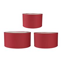 Abat-jour cylindrique x3 Rouge - OSTARIA