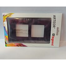 Plaque de finition double - Graphite - 2x2M - LEGRAND
