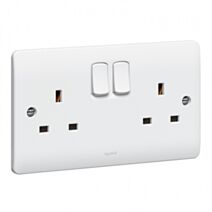 Prise murale double Synergy avec interrupteur de sécurité -LEGRAND