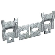 Lot de 2 attaches de suspension double à visser au mur pour accrochage mural de caisson l110 x h45 x p7mm - CIME