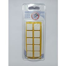 Patin carré antidérapant plastique 17x17mm blanc 20 pièces - CIME