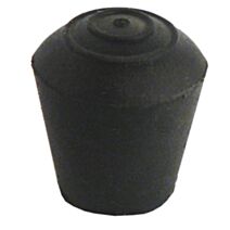 Embout rond exterieur caoutchouc noir d20 x4