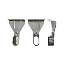 Support penderie sous pente zamak et acier chromé x3 - CIME