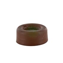 Set de 4 butées de porte simple Ø18 x H18 mm caoutchouc marron - CIME