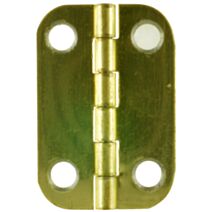 Charnière coffret angles ronds L30mm laitonné x2