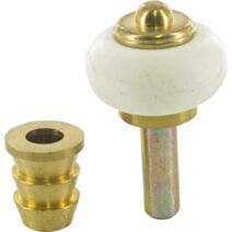 Butoir sol laiton verni D30x22mm blanc - CIME