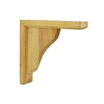 Equerre à talon décorative pin naturel 150 x 150 x 35mm - CIME