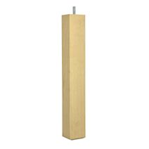 Pied de table basse carré fixe hêtre brut 55 x 55 mm H360 mm - CIME