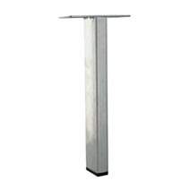 Pied de lit carré fixe métal époxy gris alu 40 x 20 mm H240 mm - CIME