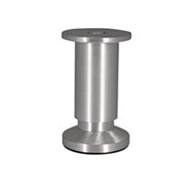 Pied diametre 38 hauteur 100 réglable alu mat