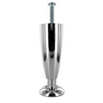 Pied meuble D50 H.115mm réglable plastique chromé
