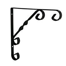 Equerre rétro acier époxy noir 150 x 150mm - CIME