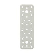 Patte rectangle multitrous 160x50mm acier blanc