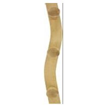 Patère ondulée 3 têtes 420 x 80 x 65 mm - CIME
