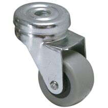 Roulette pivotante à œil caoutchouc gris non tâchant Ø32mm charge 20kg - CIME