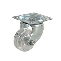 Roulette pivotante à platine polychoc transparent Ø50mm charge 40kg - CIME