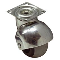 Roulette pivotante à platine caoutchouc gris Ø40mm charge 40kg - CIME