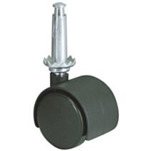 Roulette pivotante à tige fixe polyamide noir Ø35mm charge 20kg - CIME