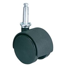 Roulette décorative à tige fixe polypropylène noir Ø50 - Charge supportée 40 kg - CIME