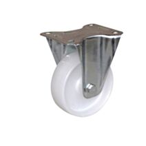 Roulette de collectivité à platine fixe polychoc blanc Ø65mm - Charge supportée 65 kg - CIME