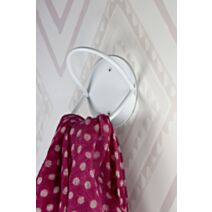 Patère filaire papillon 1 tête acier blanc 60 x H100 mm - CIME