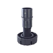 Pied caisson D33 plastique ABS noir H120 à 150mm