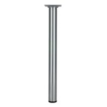 Pied rond. Platine 60 x 60 mm Ø30 mm Acier gris aluminium H350 mm - CIME