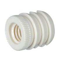 Insert frapper M6 L11mm D10mm plastique transparent x4