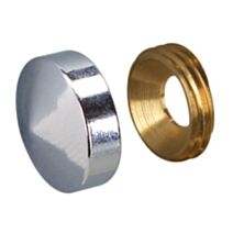 Cache vis laiton chromé D16mm x4