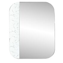 Miroir rond Marbré 40 x 50 cm verre blanc - CEANOTHE