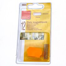 Lot de 12 plots magnétiques Ø3 x 8 mm dorés - BRIO