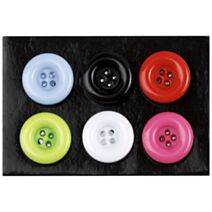 Lot de 6 plots magnétiques colorés en forme de bouton