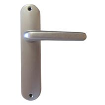 Poignée de porte bec de cane Chamonix alu argent entraxe 165mm - 1ER