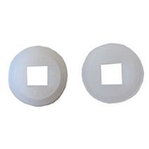 2 portées carré 6mm blanc - CHAINEY
