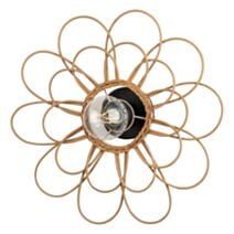 Applique Alhoa Ø40 cm E27 60W fibres naturelles - MATHIAS