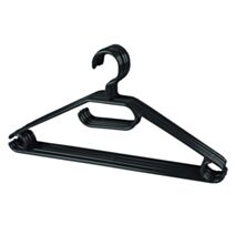 Set de 5 cintres crochet tournant noir - FRANDIS 
