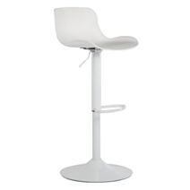 Tabouret de bar Oreo réglable blanc uni 43,5 x 48 cm - FRANDIS