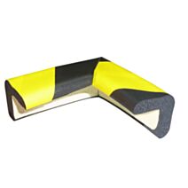 Protection coins nbr 30x30mm-epaisseur 8mm noir / jaune -70x70mm