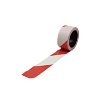 Ruban de signalisation couleur blanc/rouge100m x 50mm