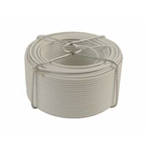 Fil d'attache acier plastifie couleur blanc ø1.3mm longueur :50m