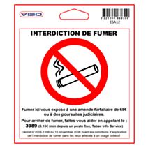 Adhesif interdit de fumer 115x115mmr