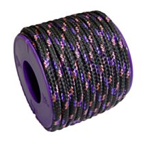 Drisse en poyster noir fil lilas/rose fluo ø4mm longueur : 12m 