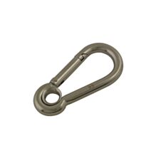 1 mousqueton pompier a oeil inox AISI 316 80mmd8mm a
