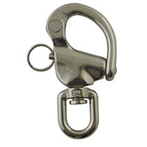 1 mousqueton pour drisse a emerillon inox AISI 316L:70mm 
