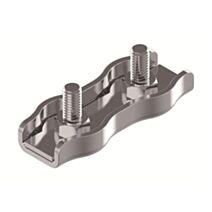 2 serre-cable plat 2 boulons AZ ø4mm