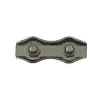 2 serre-cable plat 2 boulons inox AISI 316 ø4mm 